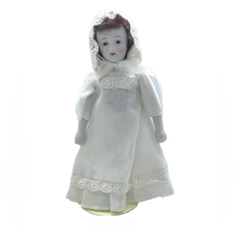 8" Antique Vintage Doll Porcelain Chest Head Hands Legs